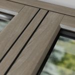 Close up wood effect uPVC window